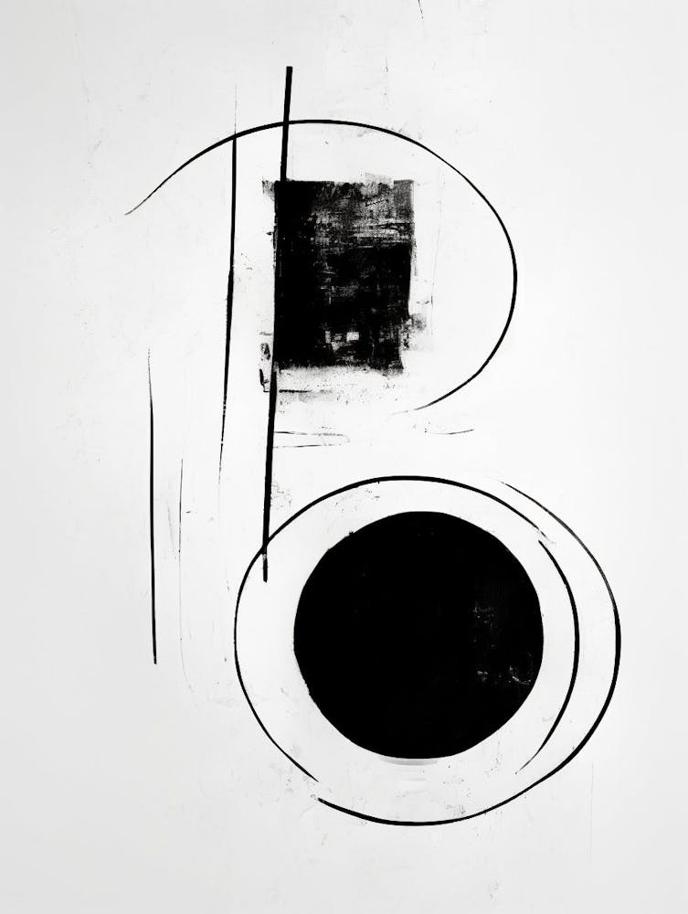 Simplicity Abstract Black And White 1