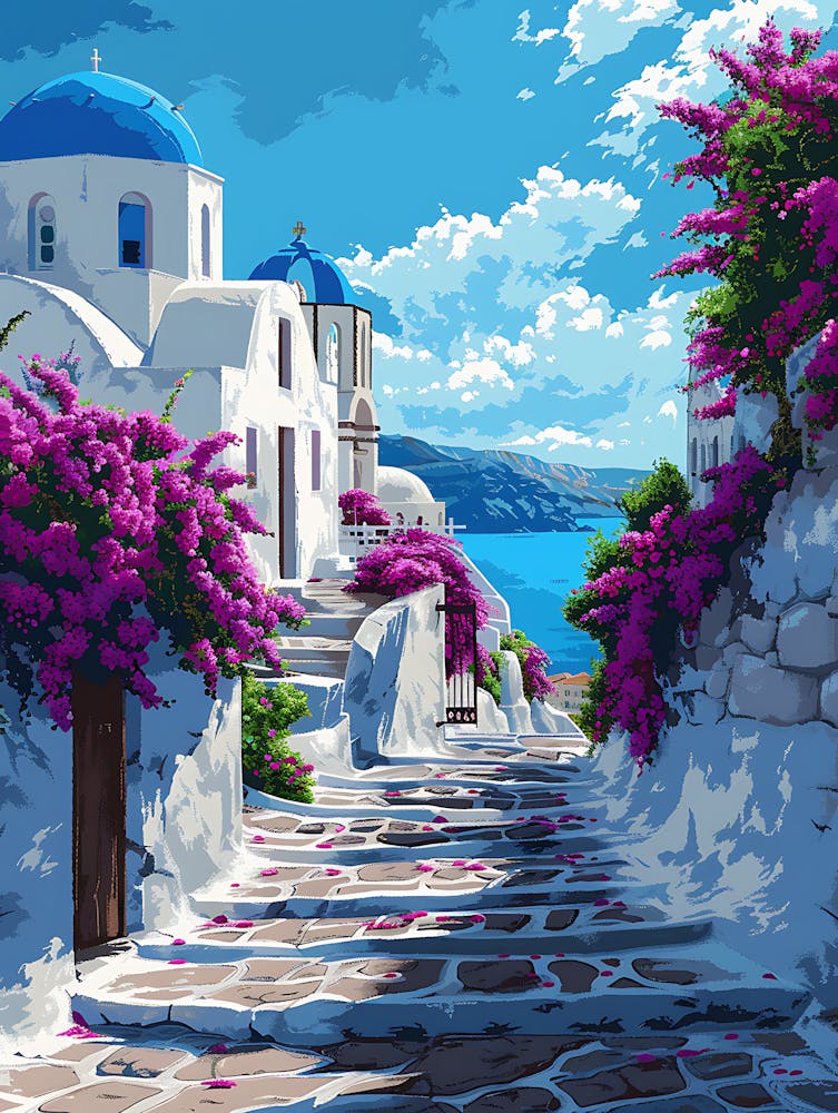 Beautiful Santorini Greece Wall Art 23