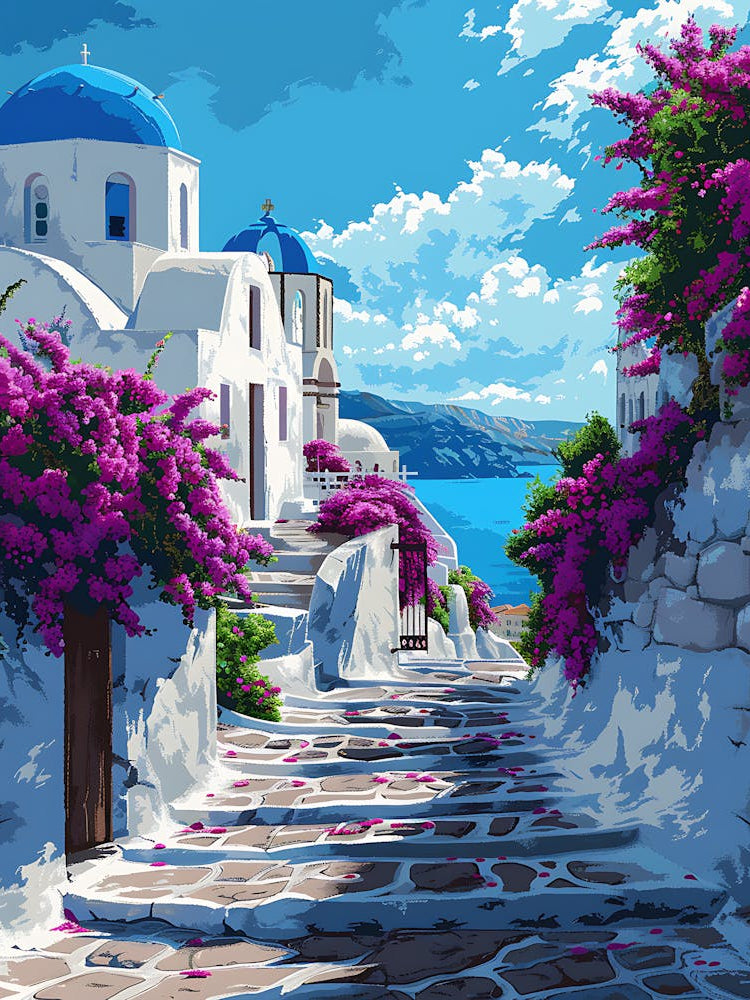 Beautiful Santorini Greece Wall Art 23
