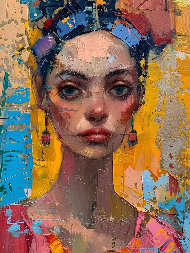 Girl With Colorful Hair