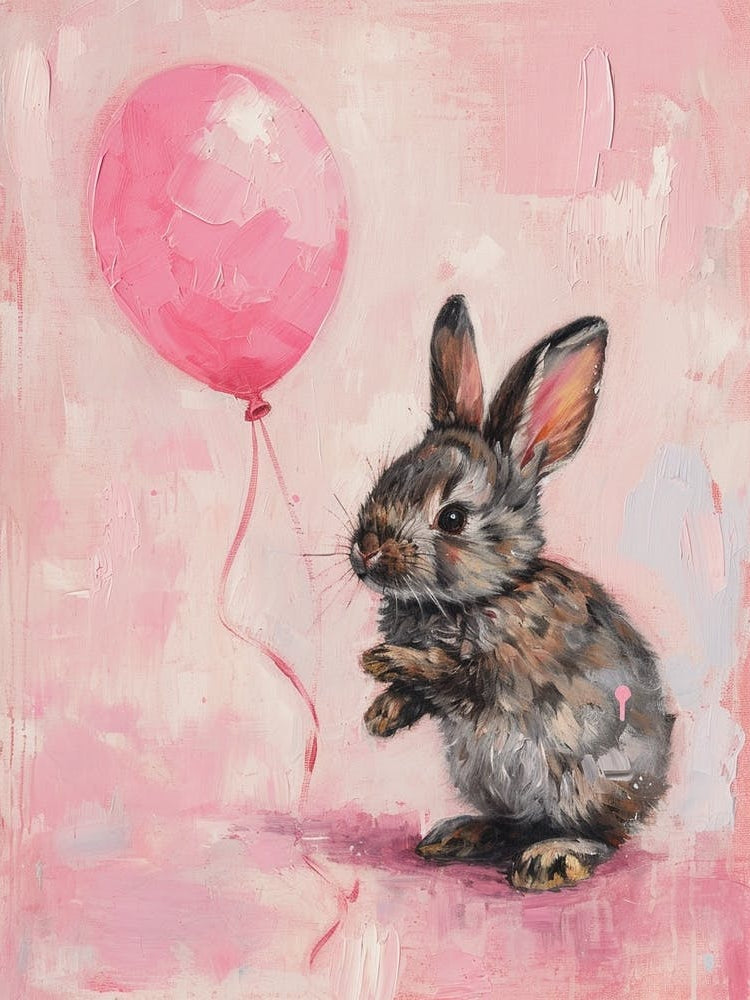 Cute Rabbit 10 With Balloon