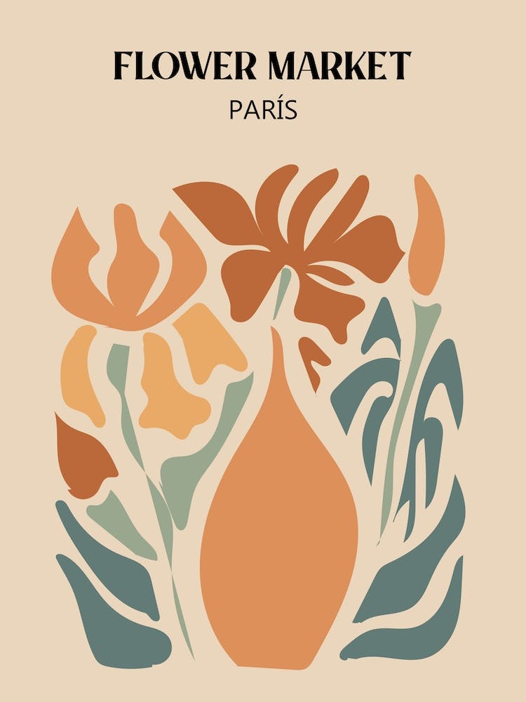 Neutral Abstract Flower Market