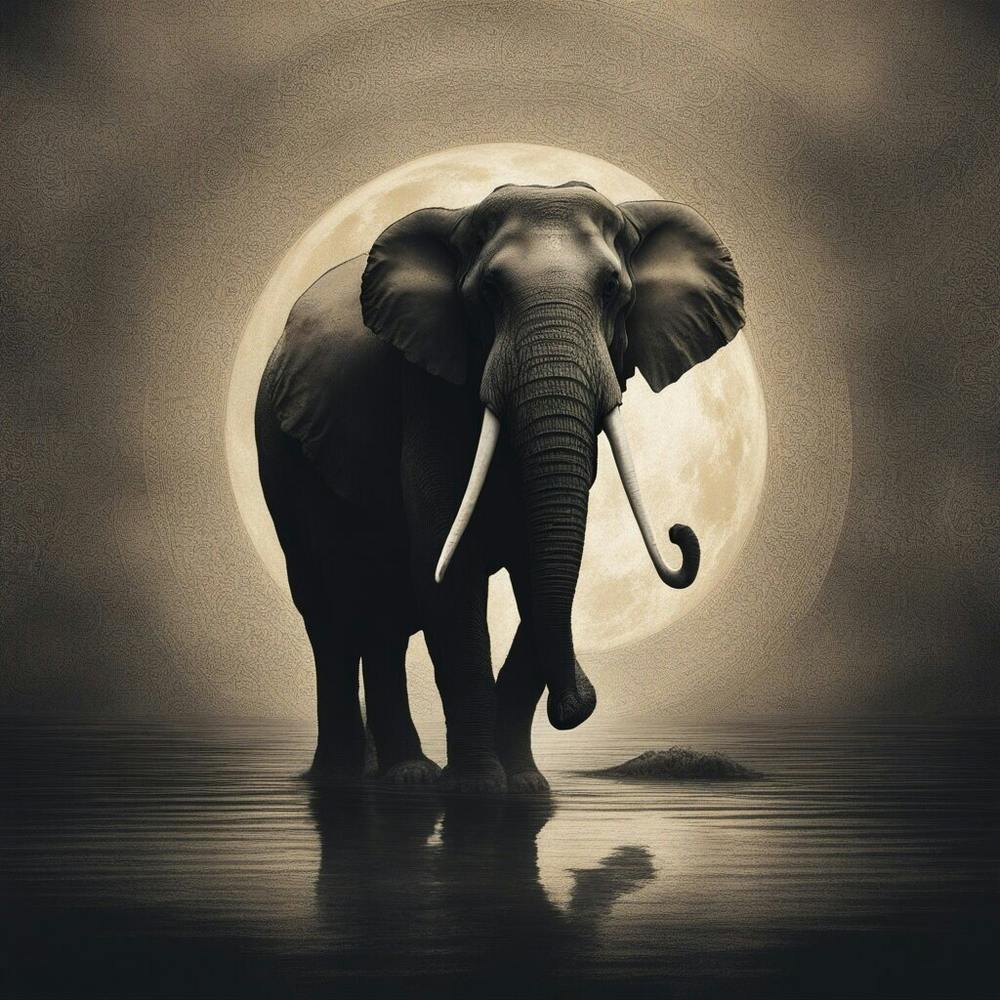 Elephant At The Moon