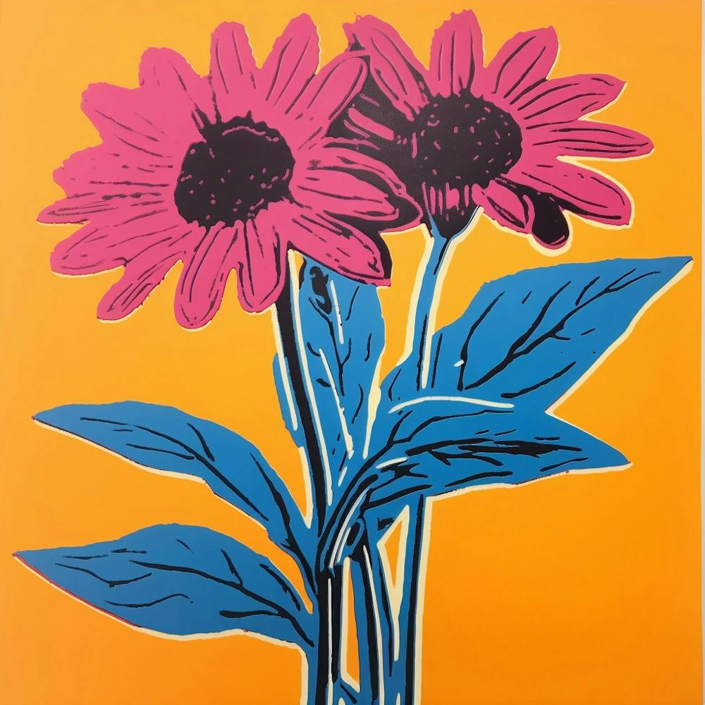 Daisy 1 Pop Art Illustration Square