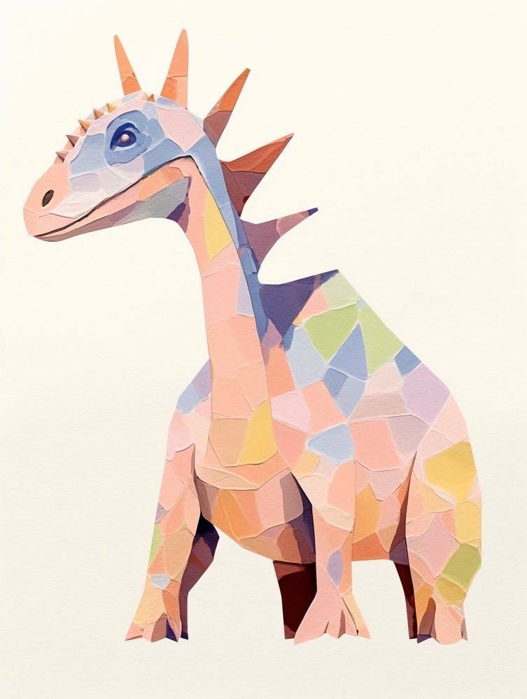 Nursery Dinosaur Art Chasmosaurus 1