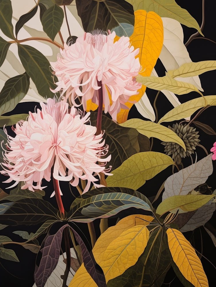 Flower Illustration Bergamot 4
