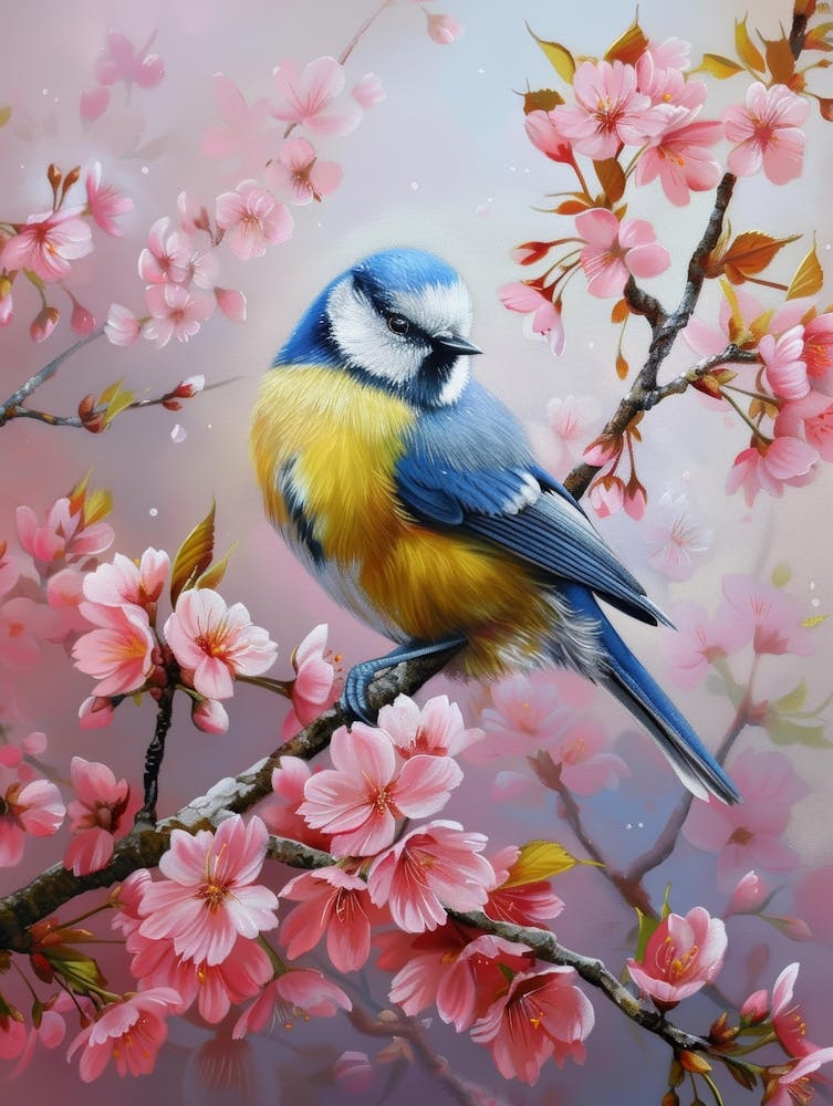 Vogel in Blüte
