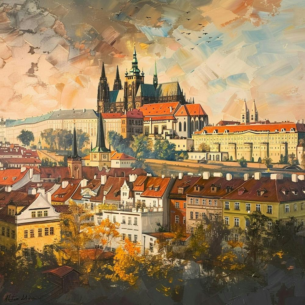 A Prague Castle In Prague Oil Painting Illustrat 1720028606 4