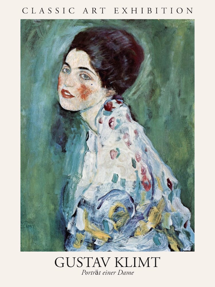 Portrat Einer Dame, Gustav Klimt Poster