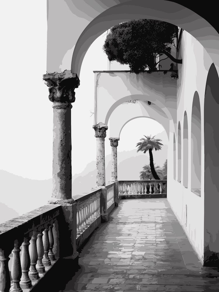 Ravello, Italy,  Black And White Analogue Photography  1