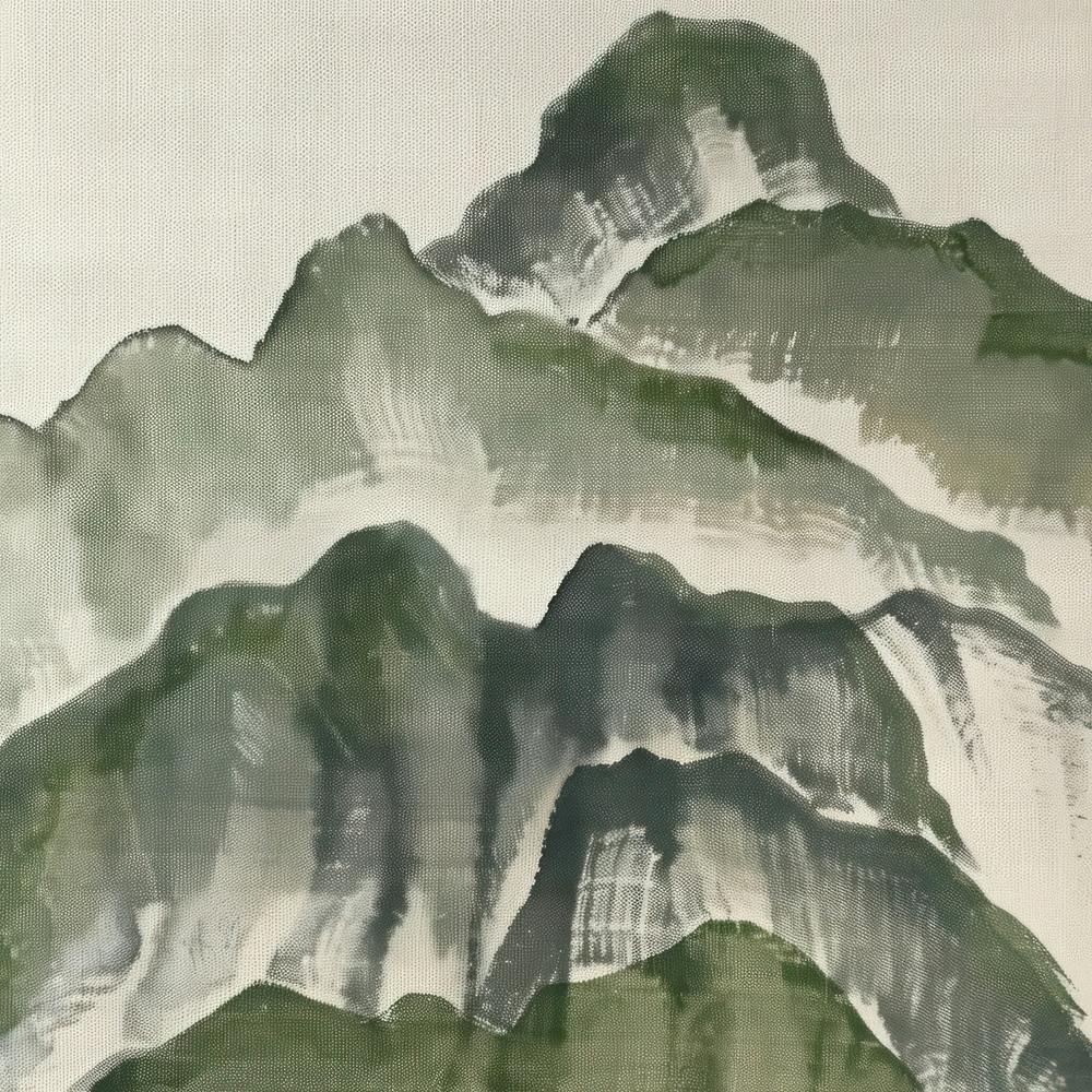 Japanese Watercolour Of Mount Oyama 3