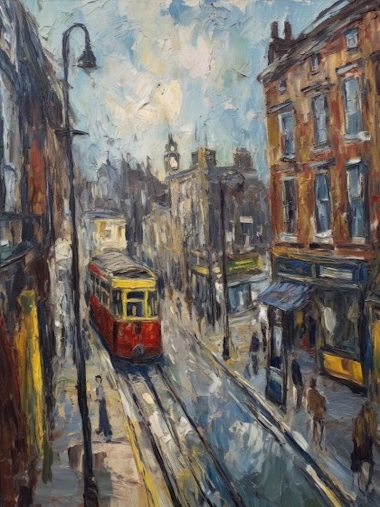 Window View Of London In The Style Of Expressionism 3
