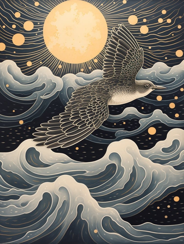 Grey Plover 2 Gold Detail Painting