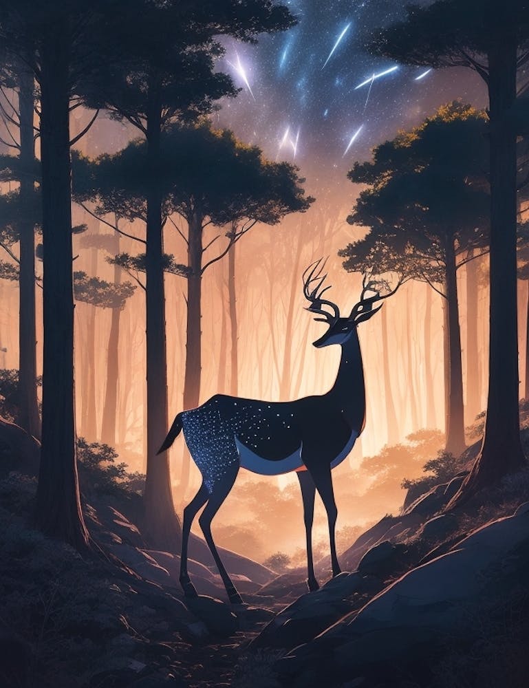 Deer In The Forest 1