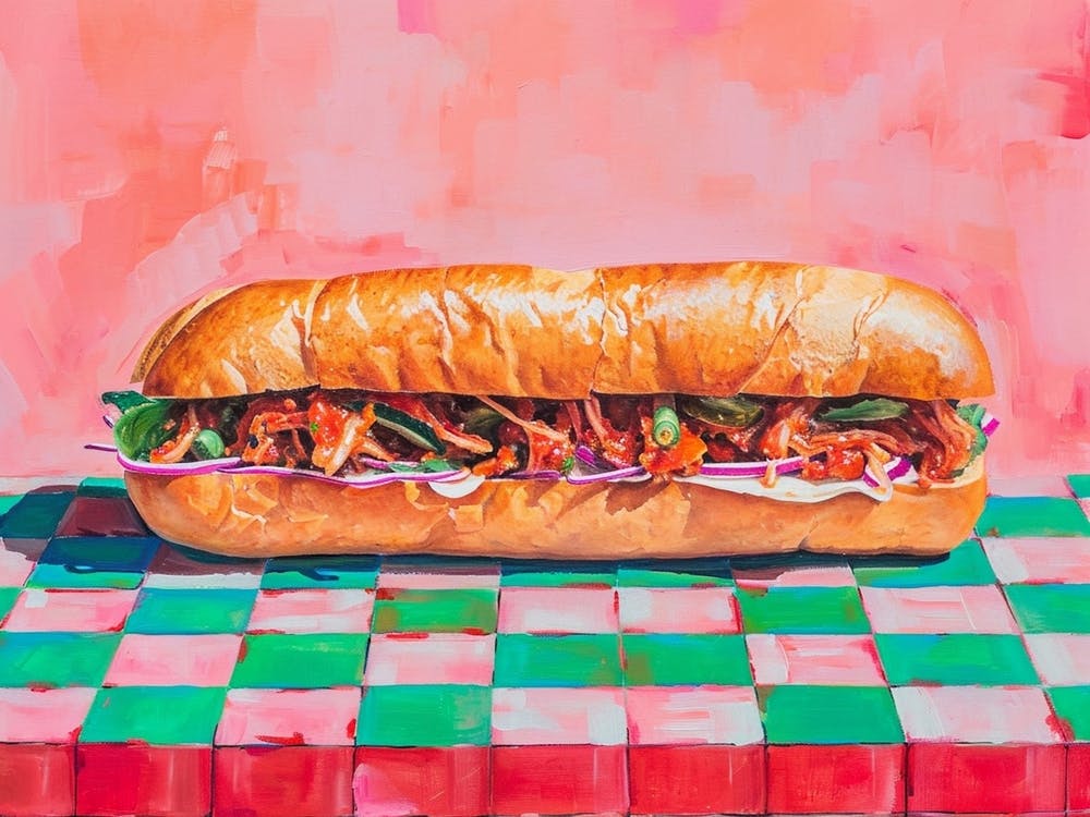 Bahn Mi Pink Checkerboard 2