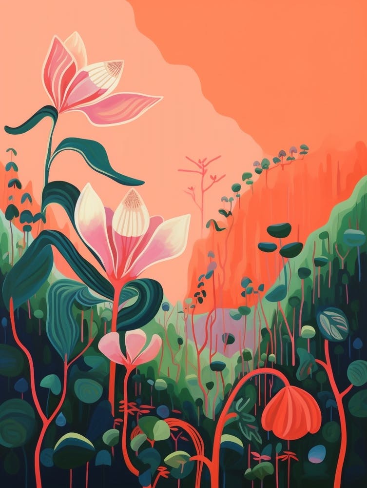 Boho Wildflower Painting Twinflower 1