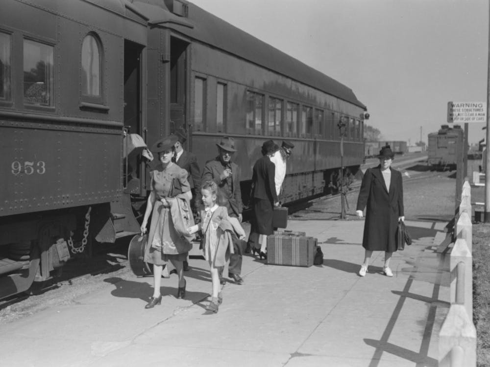 Untitled Photo, Possibly Related To Passenger, Alighting From Morning Train, Montrose, Colorado By Russell Lee 1