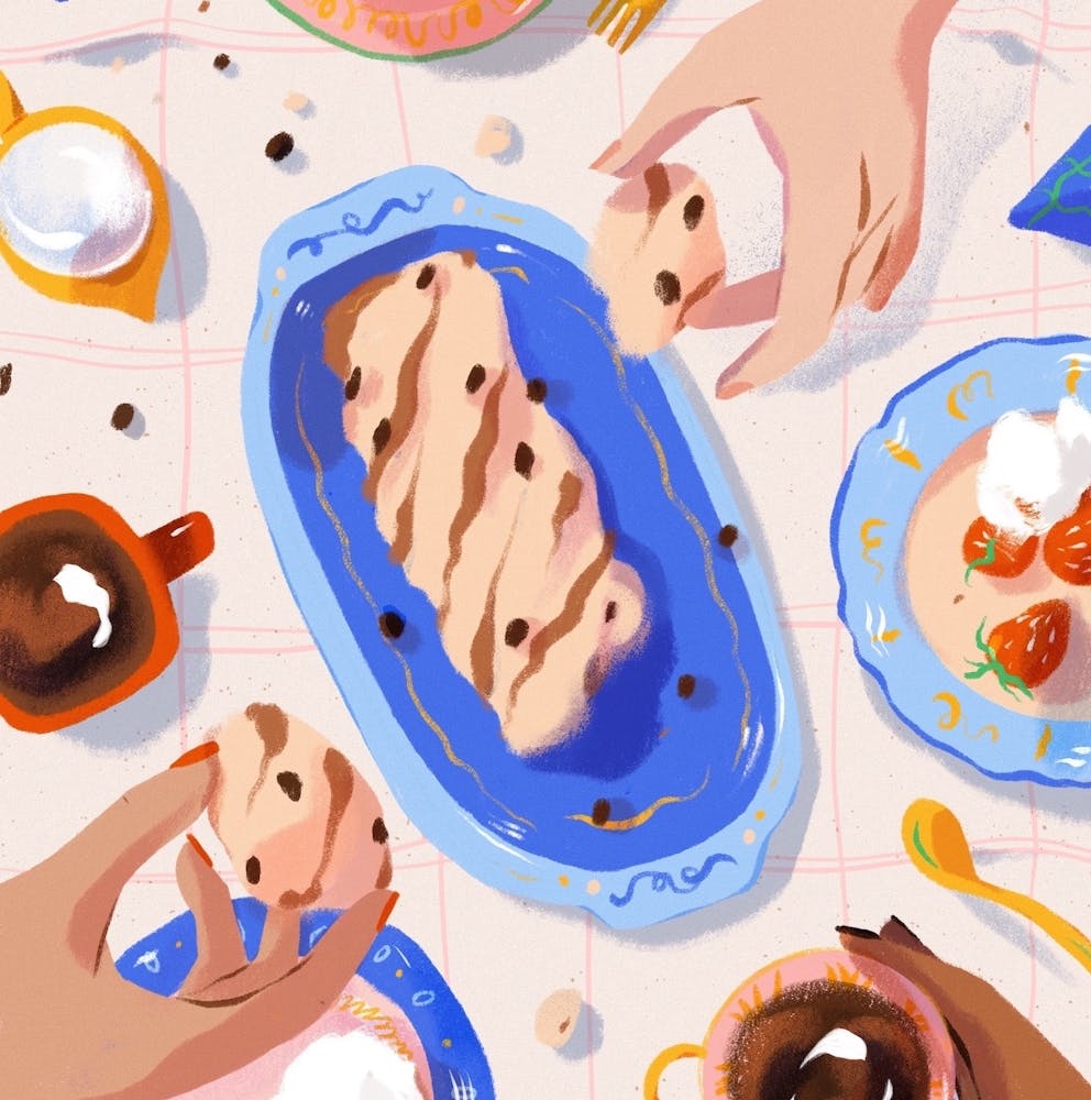 A sweet meal with friends