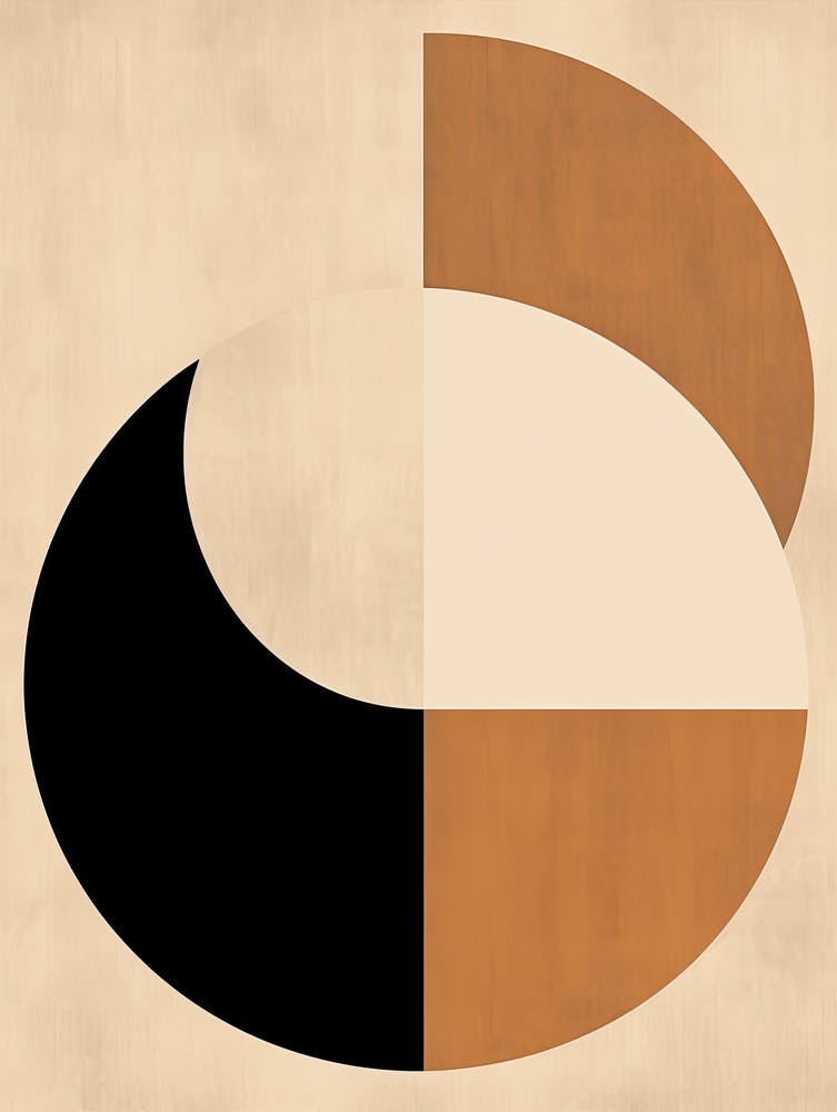 Kaleidoscopic Kinetics; Beige Mid Century Motion