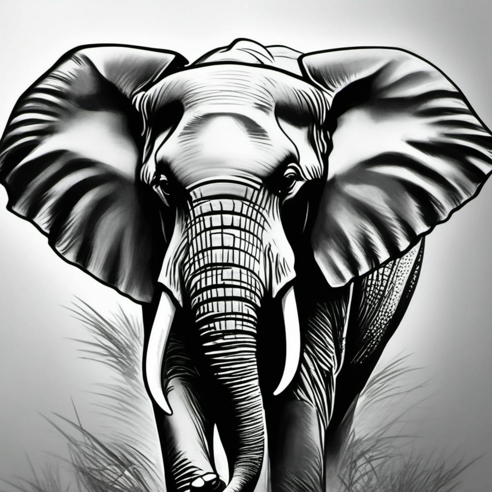Elephant In The Grass
