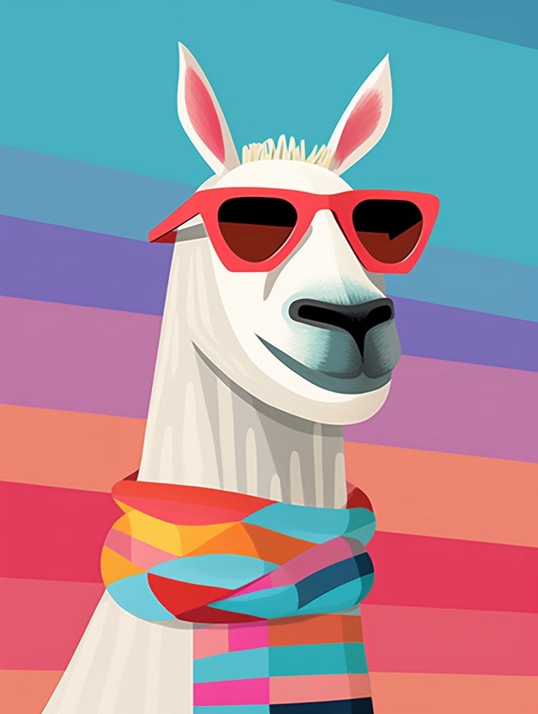 Little Llama 3 Wearing Sunglasses