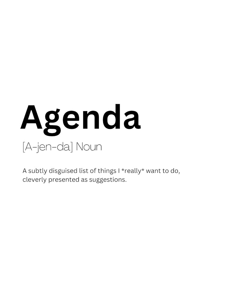 Agenda Definition Meaning