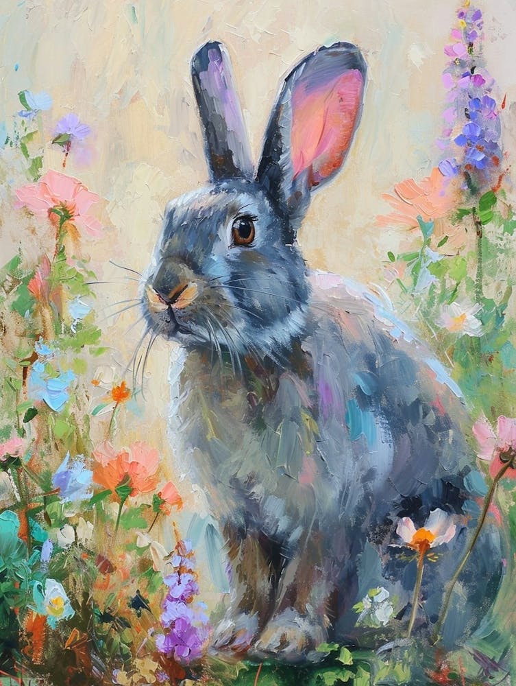 Silver Marten Rabbit Painting 3