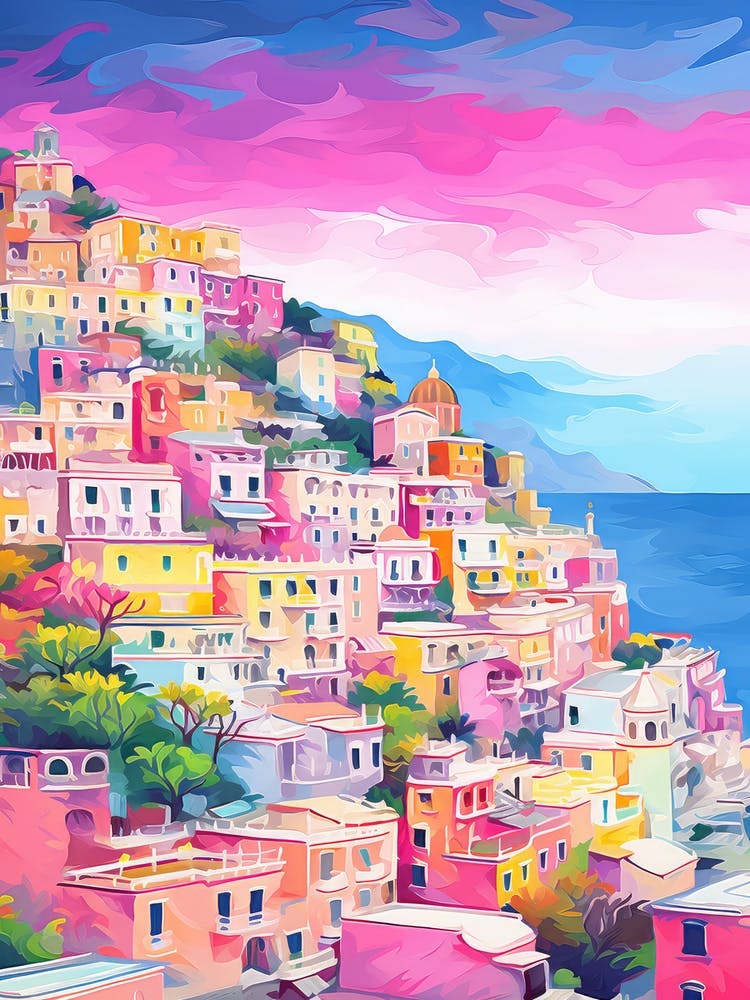 Amalfi Coast Colourful View 2