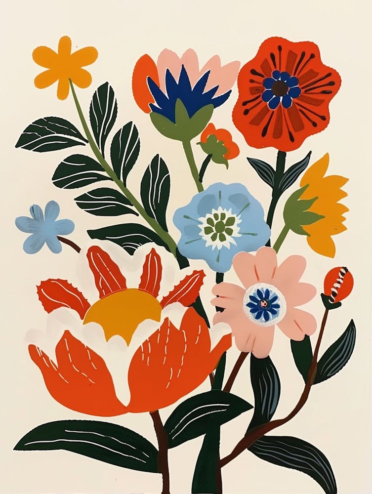 Painted Florals Peony 2