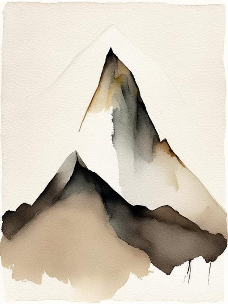 Mountain Peak Symbol Abstract Painting