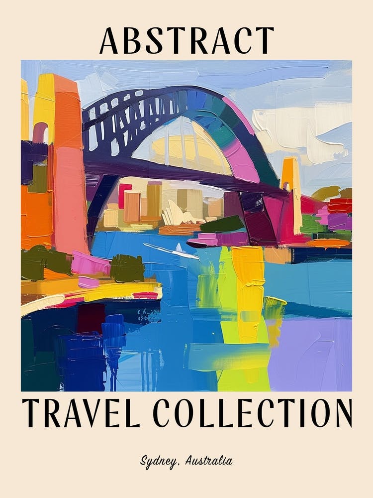 Abstract Travel Collection Poster Sydney Australia 9