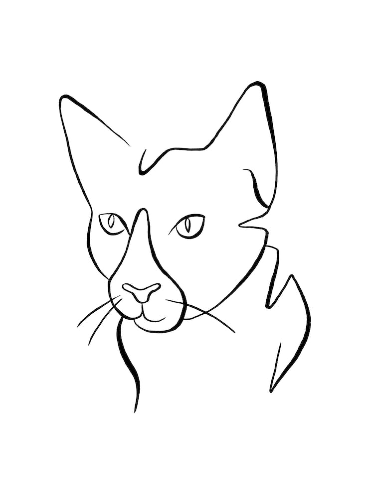 Minimal Striped Cat