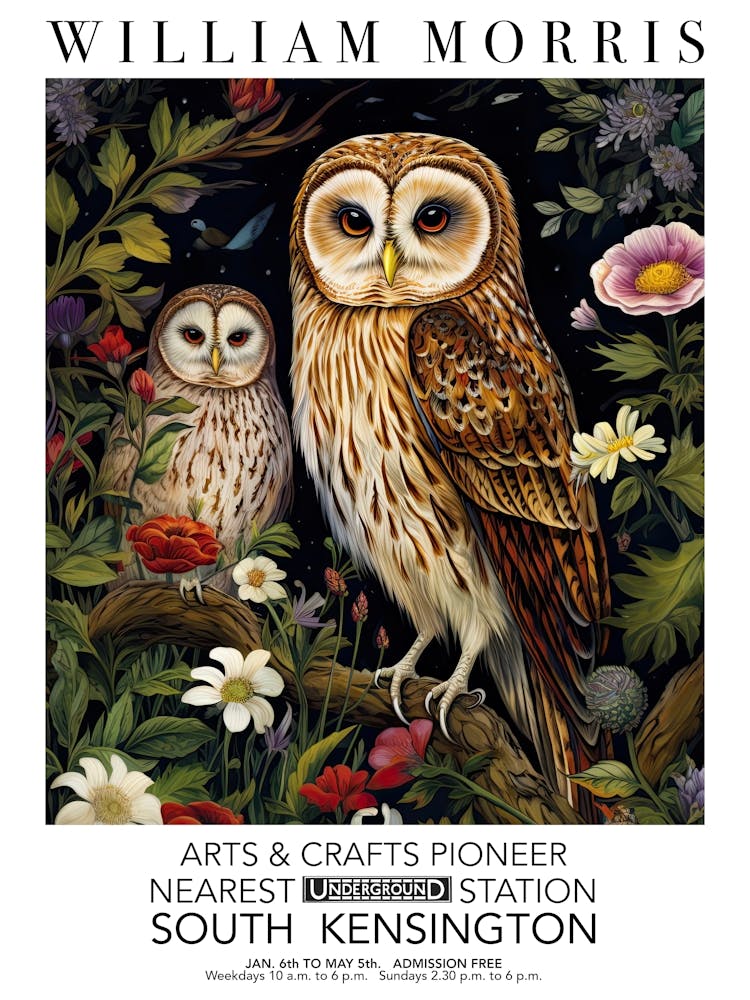 William Morris Owl And Owlet Mothers Day Gift Flowers