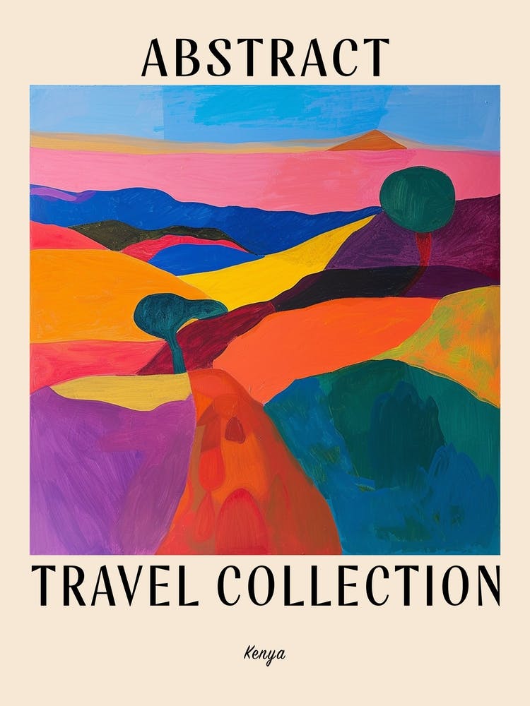 Abstract Travel Collection Poster Kenya 1
