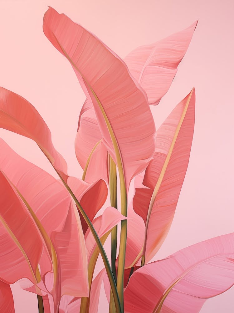 Pink Rainforest Leaves 2