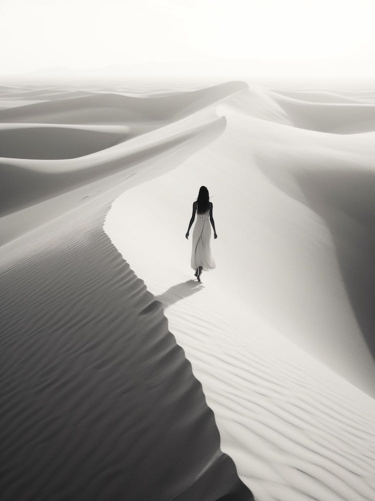 Sahara-Wüste, Schwarz-Weiß Analogfotografie 2