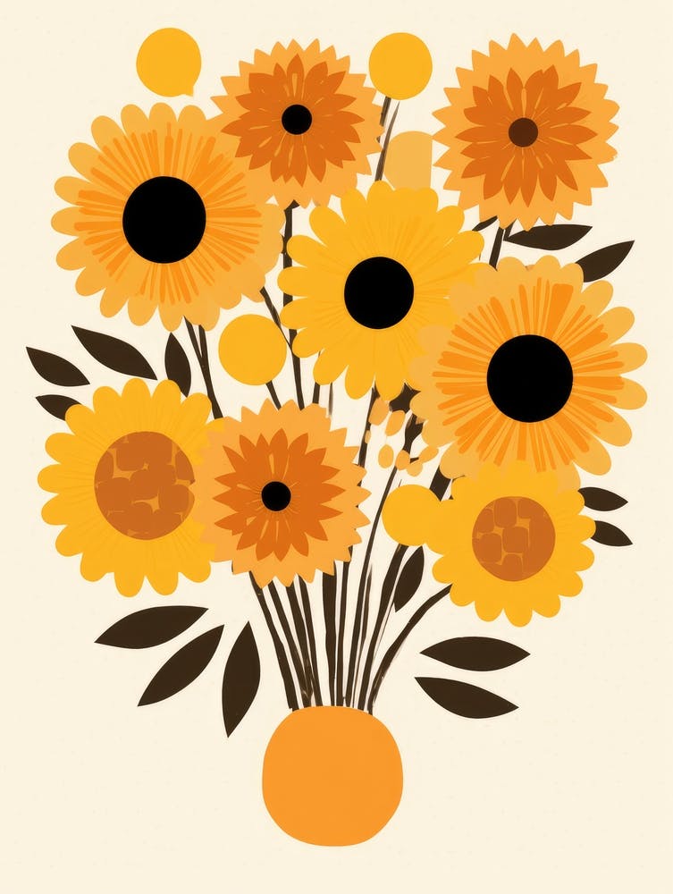 Sonnenblumen In Einer Vase 4
