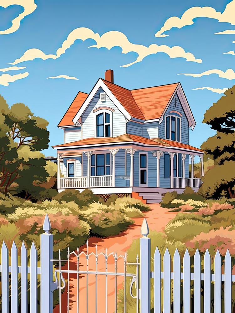 Cape Cod Massachusetts, Usa, Graphic Illustration 2