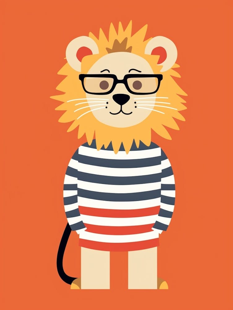 Little Lion 2 Wearing Sunglasses