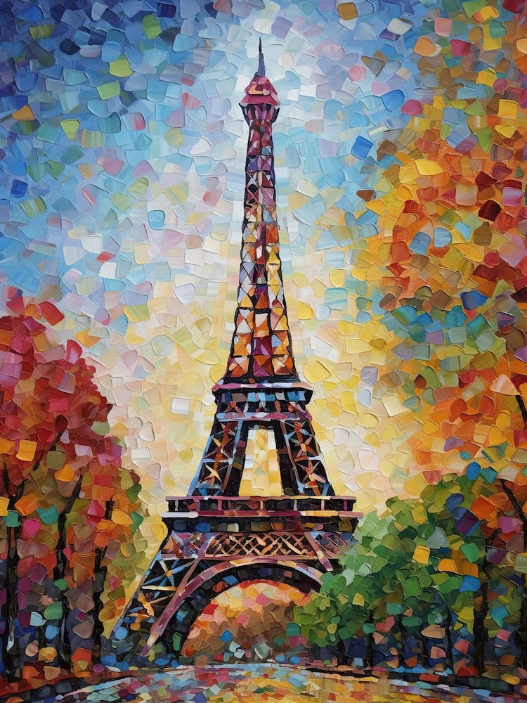 Eiffel Tower Paris Paul Signac Style 2