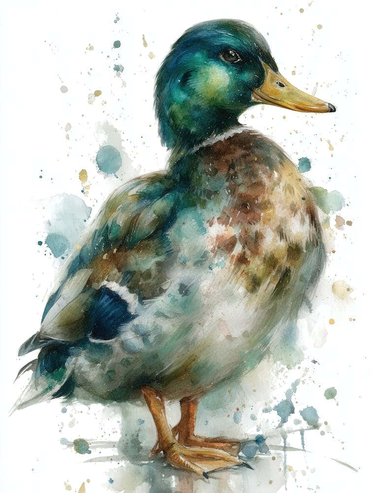 Aihrgdesign Isolated Watercolor Painting Of Birds Duck With S 529cccb6 D2f0 4907 9eed Facf9809c5d3 1