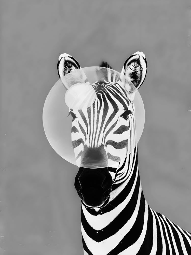 Zebra With Bubbles