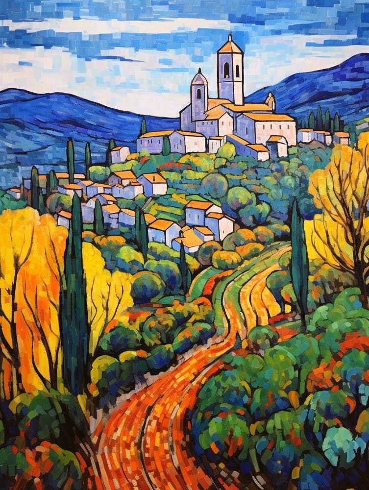 Assisi Italy 4 Fauvist Painting