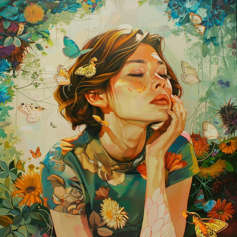 Girl With Butterflies