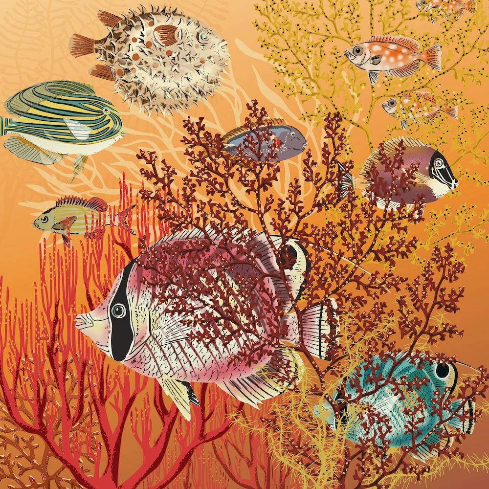 Coral Reef Deep Silence 2 Square