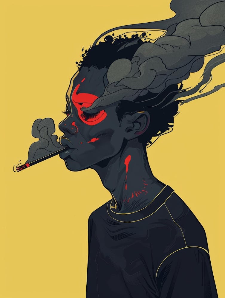 Man Smoking A Cigarette 4
