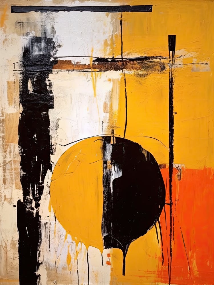 Orange Tones Abstract Painting 3