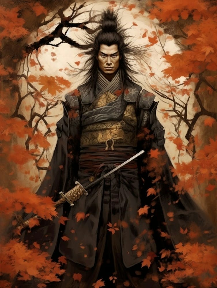 Japanese Samurai Illustration 16