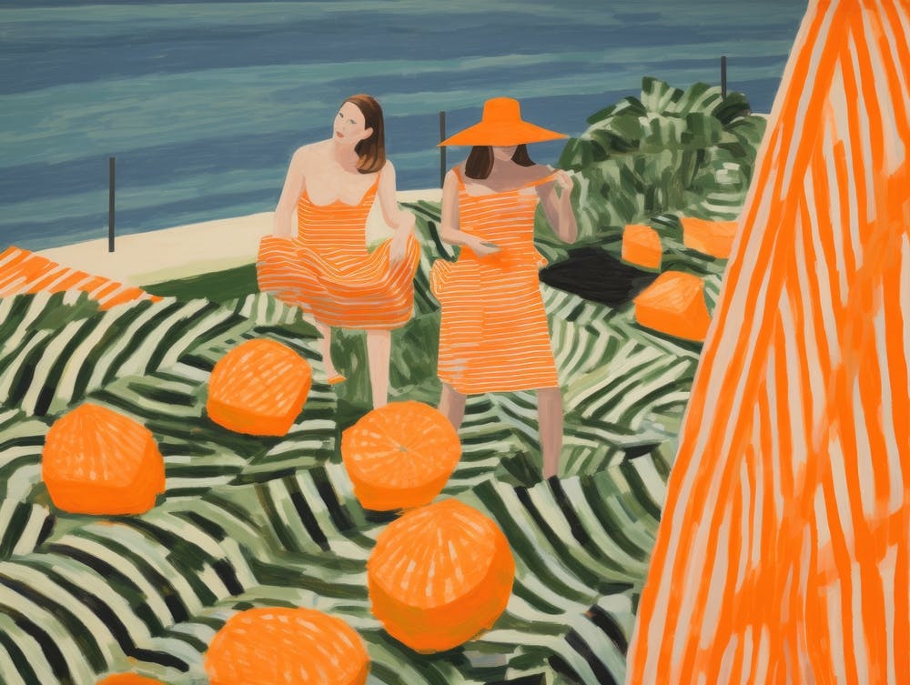 Orangen Am Strand