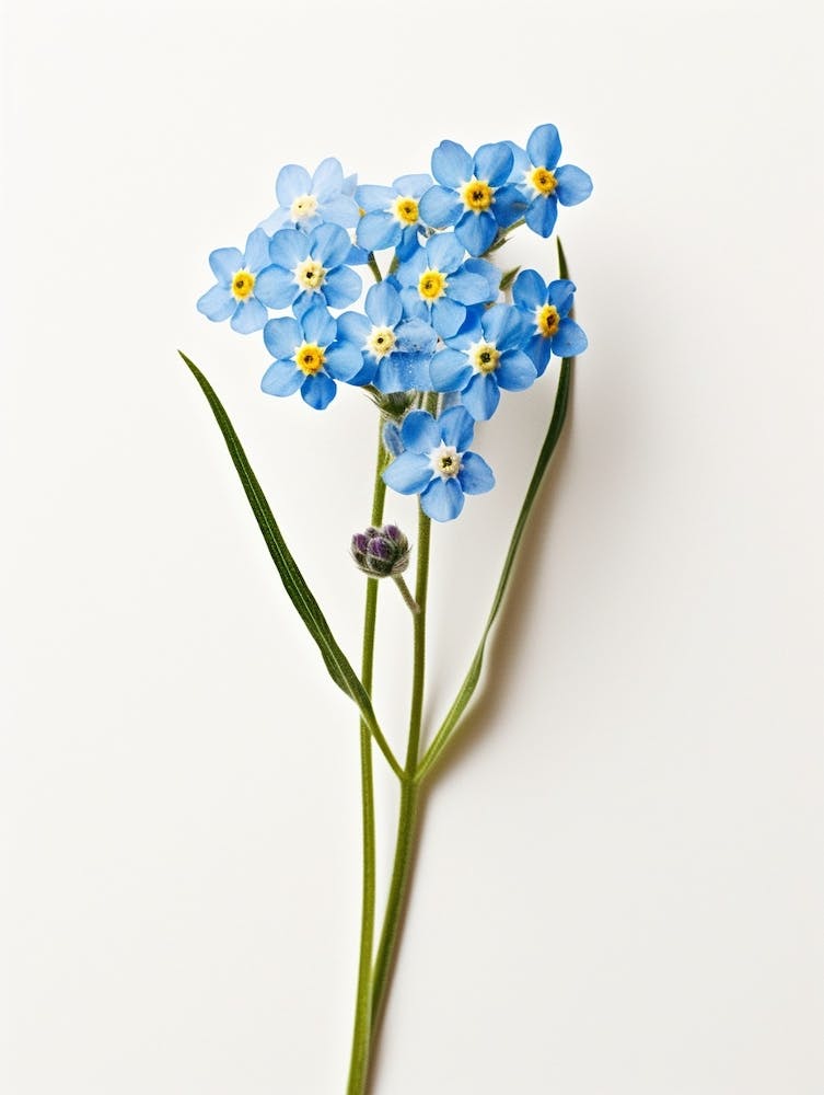 Pressed Wildflower Botanical Art Forget Me Not 2